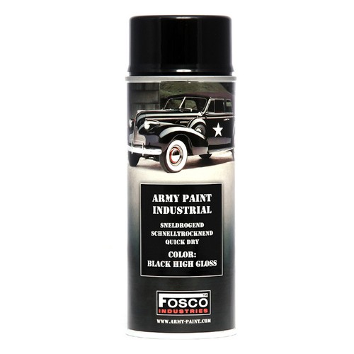 Bombe peinture noir brillant - bombe,
