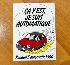 Vintage RENAULT 5 R5 Super Five Car Sticker Decal Vintage Collection