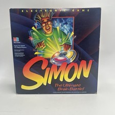 Vintage 1994 Simon Electronic Game - Clear Case w/Original Box Working READ
