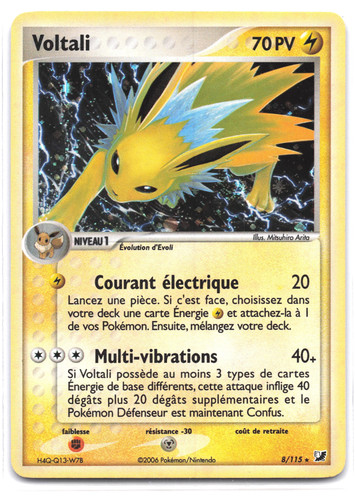 Carte pokémon voltali 115 - voltali, 8/115