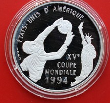 Congo 500 Francs 1992 Argent Pp-Proof Km#11 F#1274 " Soccer Wc USA 1994 " Rare