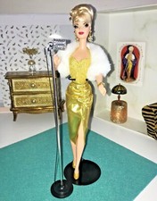 Barbie GOLD Label PIN UP Girl Lady Luck & KEN SAXOPHONE miniature MATTEL