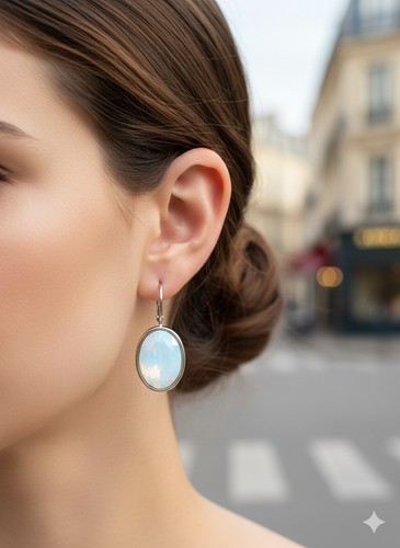 Boucles oreilles ovales - d’oreilles,