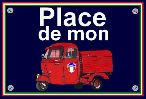 Plaque place mon vespa - ",