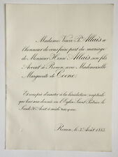 HENRI ALLAIS Marguerite de Coene SHARE WEDDING Rouen 1883