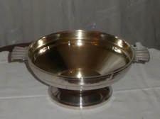 Ancien Plat légumier coupe à fruits en Métal Argenté Orfèvre D.R COQ superbe