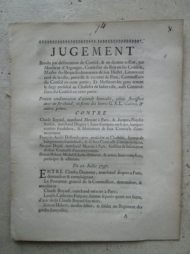 Jugement pilori galères - jugement, pilori,