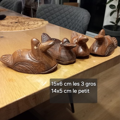 Lot canards bois - 4, en