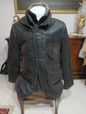 Veste Manteau Cuir VÉRITABLE En Cuir Homme Couleur Marron Taille 48 Cod. CC0171