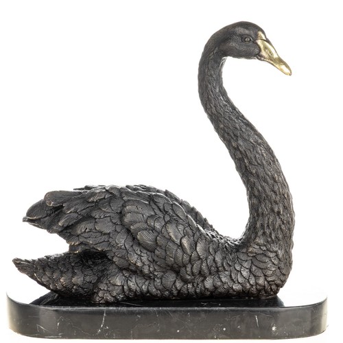 Sculpture cygne bronze - en, art