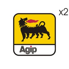 Stickers plastifiés AGIP - Le