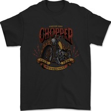 Custom Bike Chopper Moto Motard T-Shirt 100% Coton