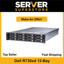 Dell PowerEdge R730XD Server 2x E5-2620 V4=16 Cores | H330 | 32GB RAM | 2x trays