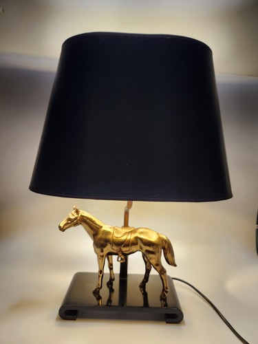 Lampe poser cheval laiton - a,