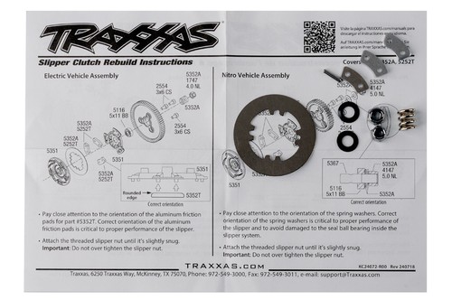 Traxxas rebuild kit slipper - traxxas, rebuild-kit