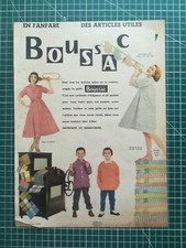 418 old advertising circa 1950 fabrics Boussac back shoes children Essé