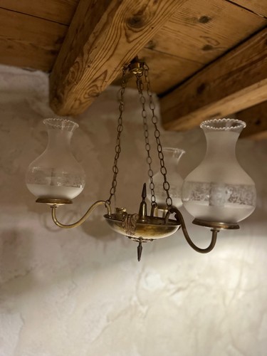 Lustre laiton verre - lustre, et