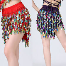 Jupe À Franges De Sequins Et De Pièces Pour Danse Orientale Femme