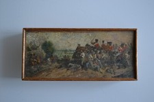 old painted wooden nib military scene: Napoleonic campaign