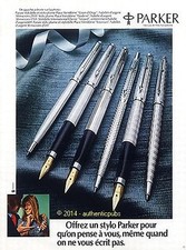 ADVERTISEMENT PARKER FOUNTAIN PEN PLACE VENDOME SCOTTISH 1973 FRENCH AD PUB