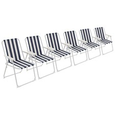 6x pliant Plage métalliques