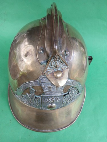 Casque pompier laiton - pompier, en
