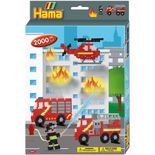 [Ref:3441] HAMA Perles à repasser midi "Pompiers", coffret cadeau