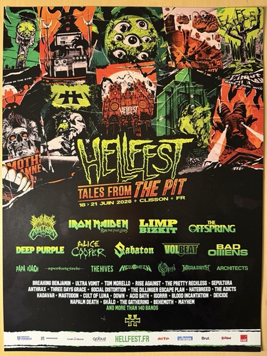 Affiche hellfest concert 2026 - affiche,