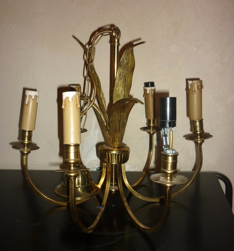 Lustre feux doré décor - feux,
