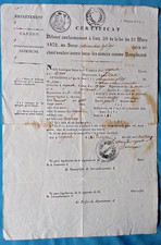 TRES RARE DOCUMENT de CORSE