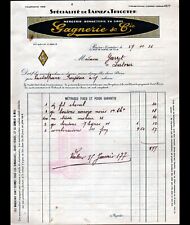 BRIVE (19) HABERDASHERY HOSIERY / YARNS knitting "GAGNERIE" invoice in 1936