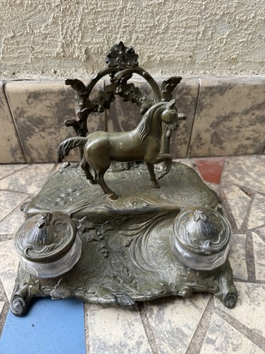 Ancien encrier double art - encrier,