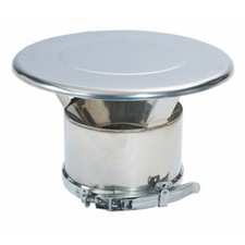 Chapeau de finition isolé - double paroi inox - 80 x130 mm - Duoten TEN