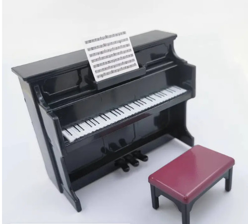 Piano droit noir avec - droit,