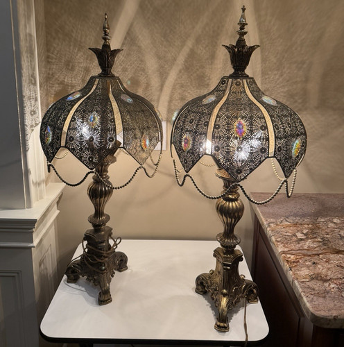 Pair vintage jeweled - pair,
