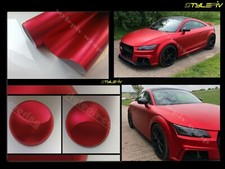 Film vinyle covering rouge mat chrome 152 x 30 cm thermoformable adhésif