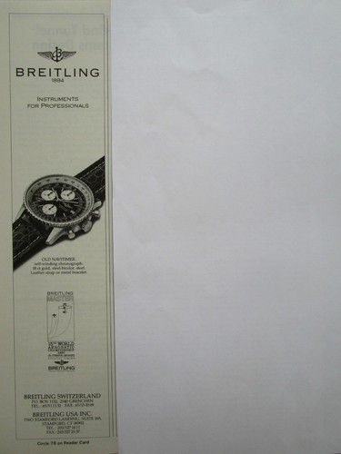 1990 pub montre - 7/1990, breitling
