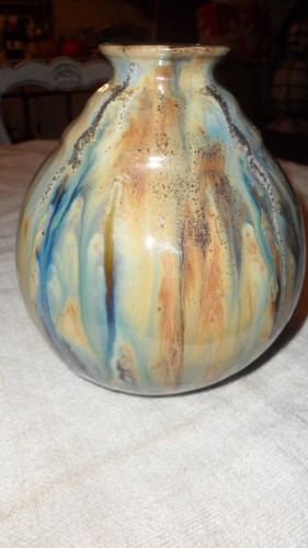 Vase boule art - déco, grés