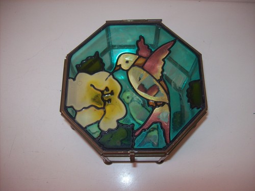 Ancienne boite miroir - , à