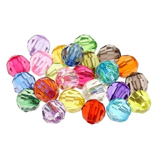 Perles acrylique facette - perles,