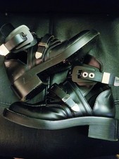 Iconic Authentic Balenciaga Ceinture Black Leather Buckle Boots EU 38 US 7.5 