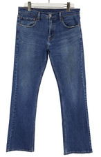 LEVI'S 527 Jeans Homme W34/L32 Décoloré Whiskers Zip Fly Stretch Slim Bootcut