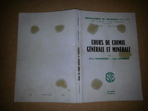 Cours chimie générale - de, et