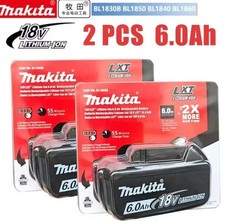 2x Makita BL1850B 6000mAh 18V