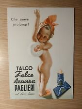 MOCCASILE advertising postcard PAGLIERI TALC BLUE FERNS