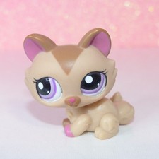 authentic littlest petshop LPS 1584 crouching cat kitty kitten sphinx sphynx