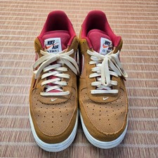 Nike Men’s 10.5 Air Force 1 '07 LV8 Low Top Red and Beige