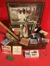 BOÎTE EN BOIS AVEC MATERIEL