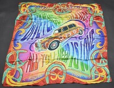 Carré de soie Foulard 1969 - Roll Royce Wood Stock Ranch - Christian Audigier 