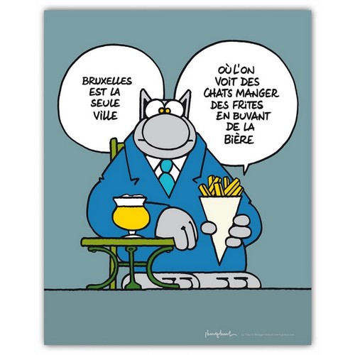 Poster affiche offset chat - affiche,